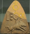 Roof tile on display in Chester's Grosvenor Museum
