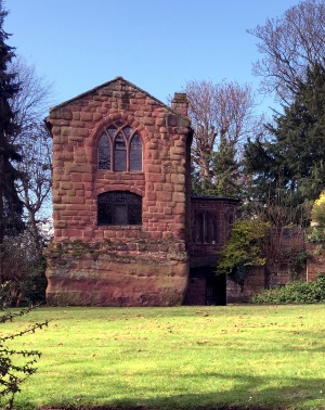 The anchorite cell, also known as the Hermitage, where King Harold is said to have lived after fleeing from the battllefield of Hastings in 1066.