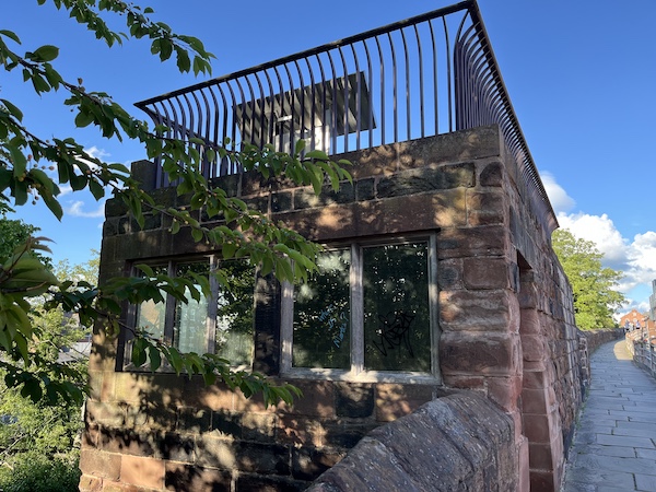 A view of Morgan's Mount looking along the walls walk from west to east.